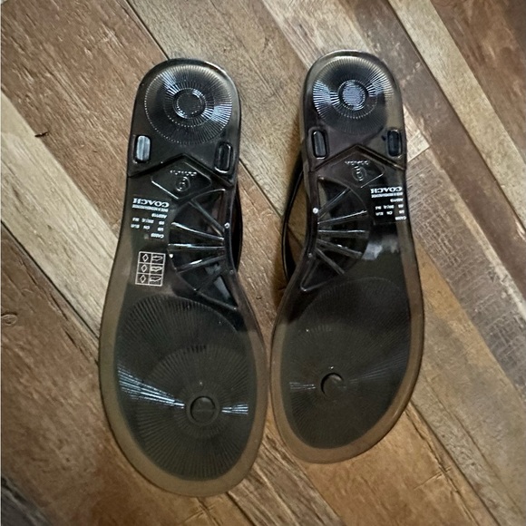 COACH BLACK THONG SANDAL FLATS WOMENS 9 NWT - Picture 8 of 8